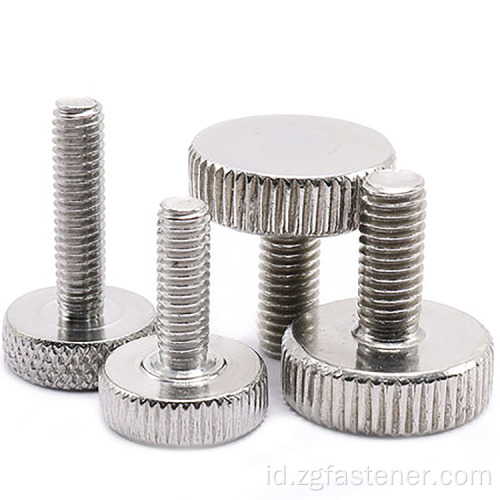 Stainless Steel Knurled Thin Thumbs Screw